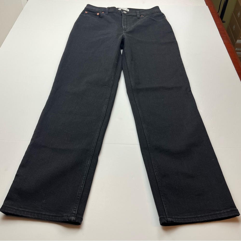 Abercrombie & Fitch 90s Straight Ultra High Rise 29 / 8 Regular Black Denim Jean